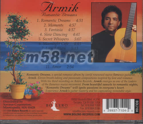 ROMANTIC DREAMS浪漫美夢專輯背面圖片