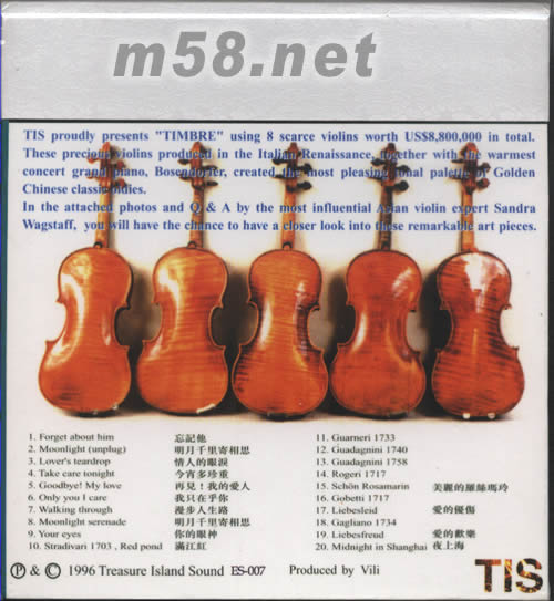 TIMEBRE OF US$800.000專輯背面圖片