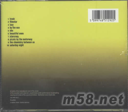 Coming up專(zhuān)輯背面圖片