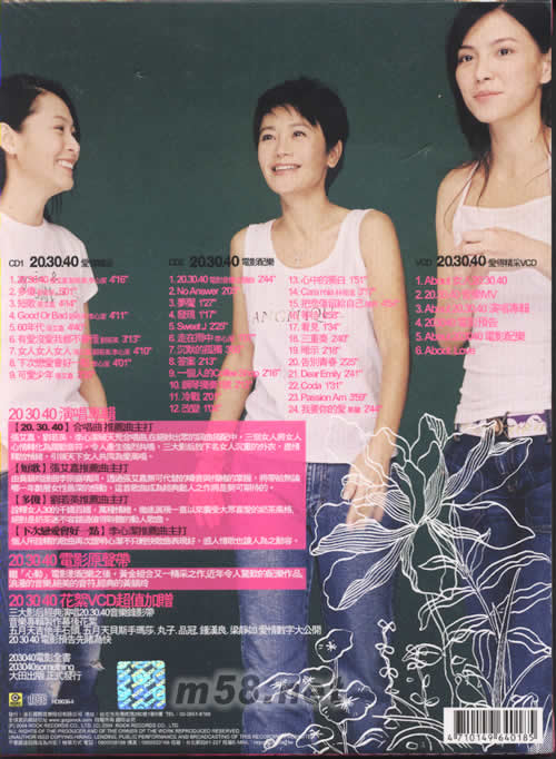 愛得精彩2CD+VCD限量珍藏版專輯背面圖片