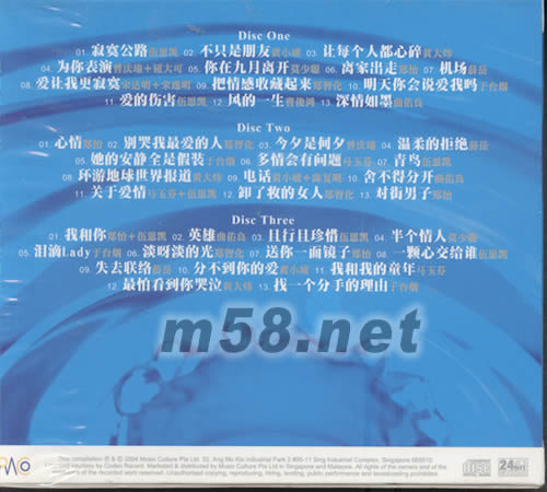 金曲重炫3CD專輯背面圖片