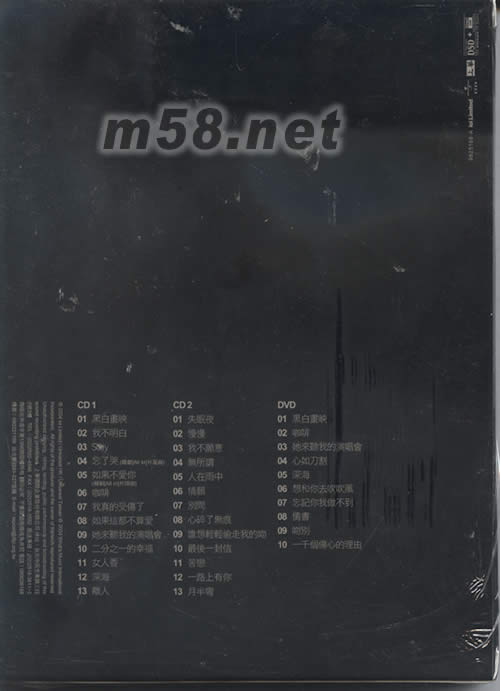 Black & White 新歌+精選(黑色限定版)專輯背面圖片