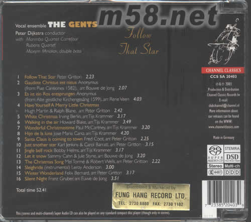 FOLLOW THAT STAR THE GENTS SACD專輯背面圖片