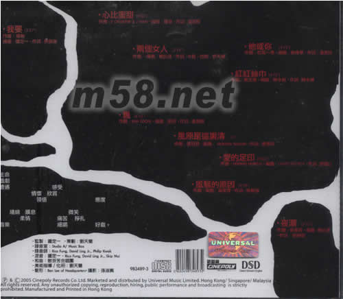 我要專輯背面圖片