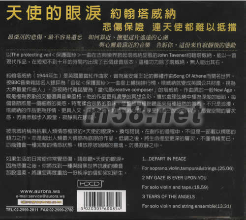 天使的眼淚專輯背面圖片