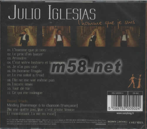 I HOMMI QUE JE SUIS專輯背面圖片