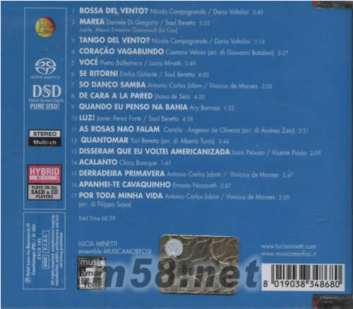 LUZ LUCIA MINETTI VELUT LUNA 高跟鞋 SACD專輯背面圖片