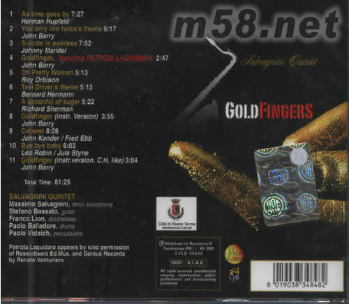 GOLD FINGERS 金手指專輯背面圖片