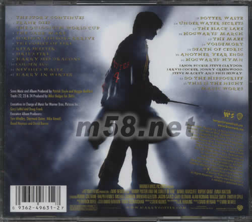HARRY POTTER AND THE COBLET OF FIRE 電影原聲專(zhuān)輯背面圖片