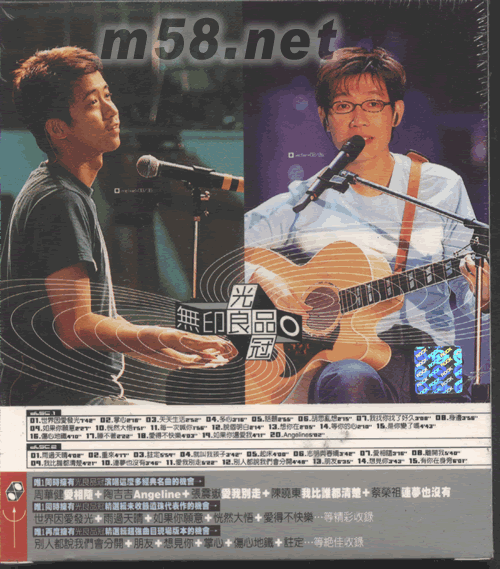 珍重無印良品再見演唱會LIVE全記錄CD專輯背面圖片