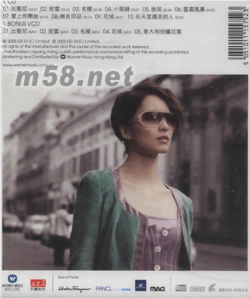 LOOK(米蘭版)專輯背面圖片