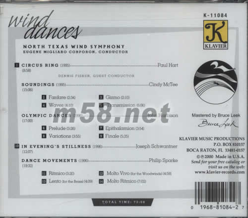 風之舞 WIND DANCES專輯背面圖片