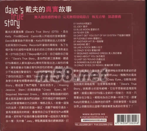 Dave’s True Story 戴夫的真實(shí)故事專輯背面圖片