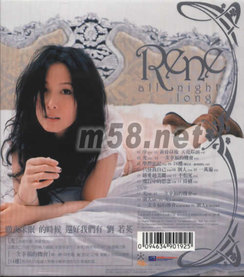 一整夜 CD+DVD(臺灣版)專輯背面圖片