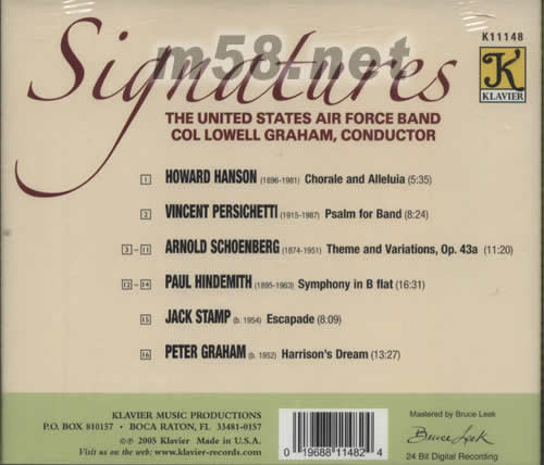 SIGNATURES信號專輯背面圖片