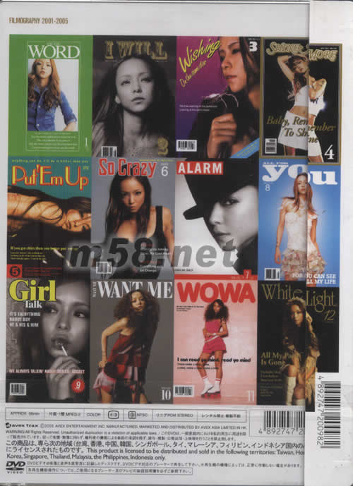 影像全記錄 音樂錄像帶精選2001-2005 DVD專輯背面圖片