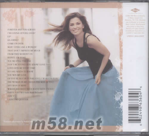 GREATEST HITS 精裝仙妮亞2004精選專輯背面圖片