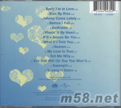 EMILIA同名專輯專輯背面圖片