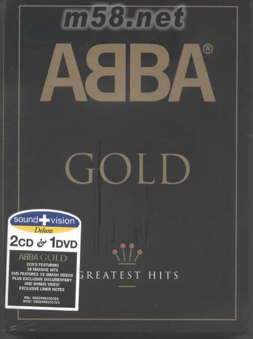 ABBA GOLD GREAT HITS 2CD+DVD專輯正面圖片