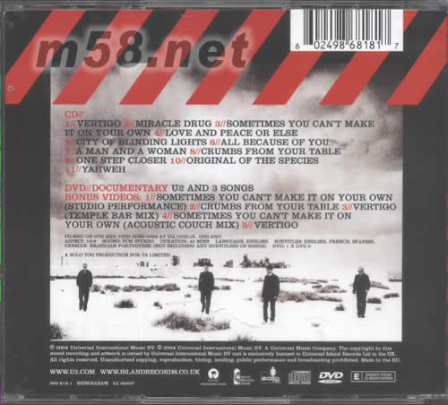 HOW TO DISMANTLE AN ATOMIC BOMB專輯背面圖片