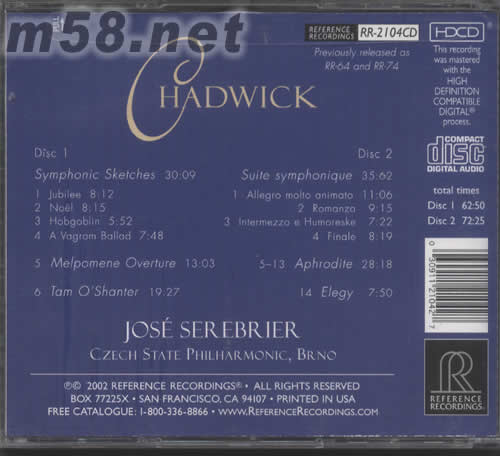 女神阿芙羅狄忒CHADWICK專輯背面圖片