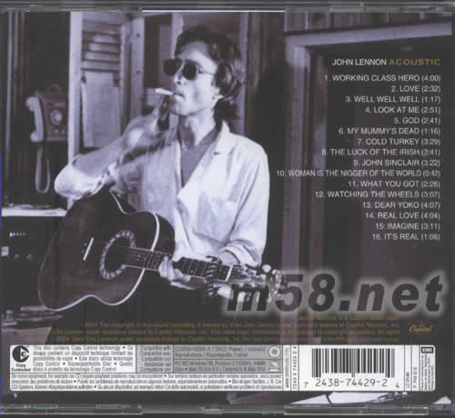 ACOUSTIC專輯背面圖片