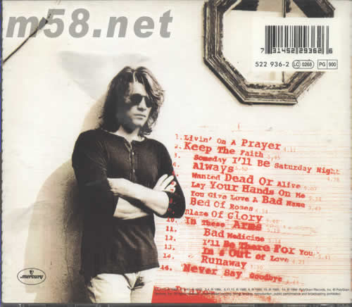 THE BEST OF BON JOVI專輯背面圖片