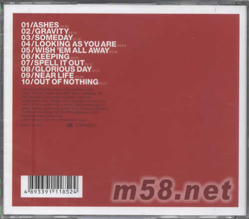 EMBRACE專輯背面圖片