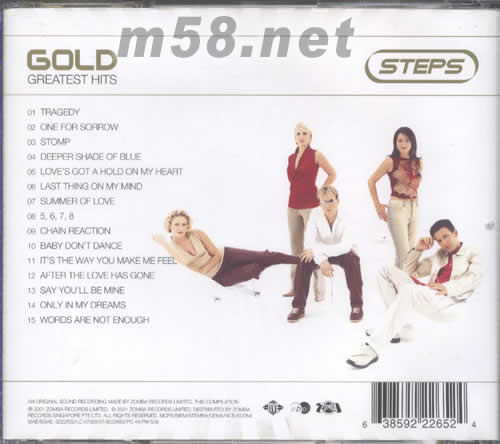 GOLD GREATEST HITS專輯背面圖片