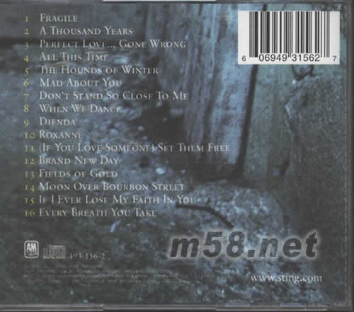 ALL THIS TIME專輯背面圖片