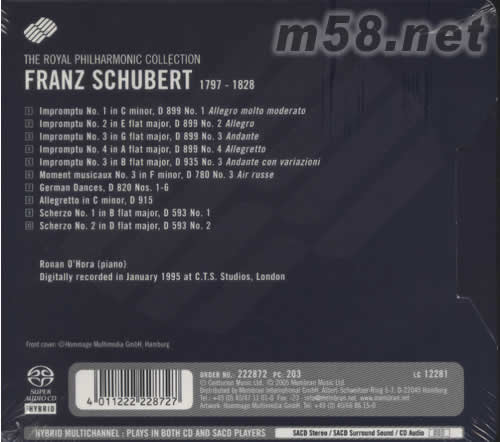 SCHUBERT 舒伯特SACD(222872-203)專輯背面圖片