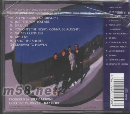 西海岸全明星爵士樂隊 巨星四重唱歌NATURALLY專輯背面圖片