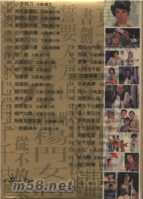 家傳戶曉 DVD專輯背面圖片