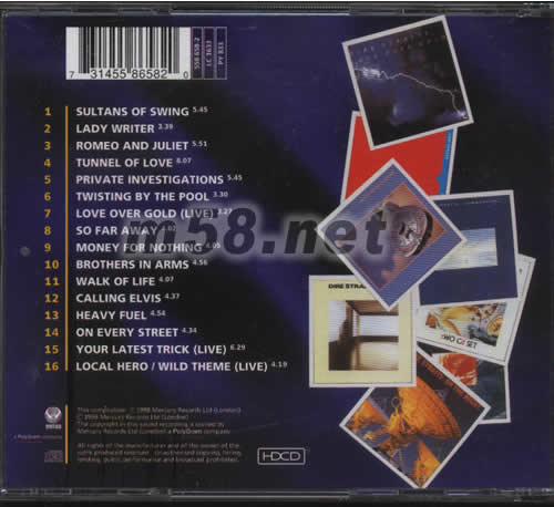 THE VERY BEST OF DIRE STRAITS專輯背面圖片