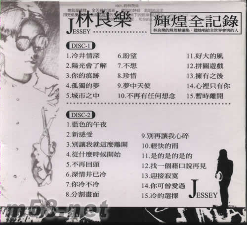 冷井情深 輝煌全記錄專輯背面圖片