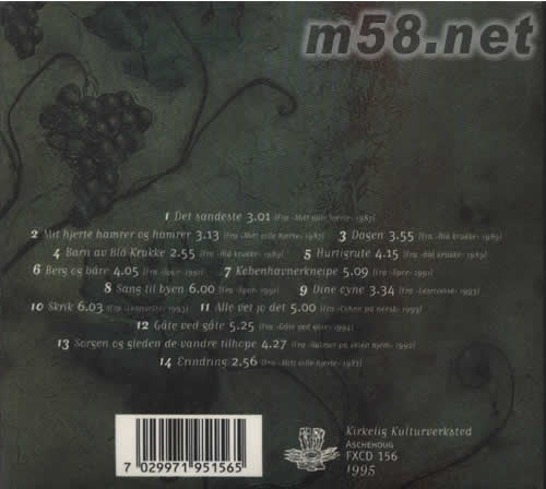 ERINDRING懷念專輯背面圖片