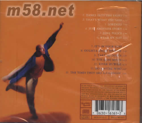 DANCE INTO THE LIGHT專輯背面圖片