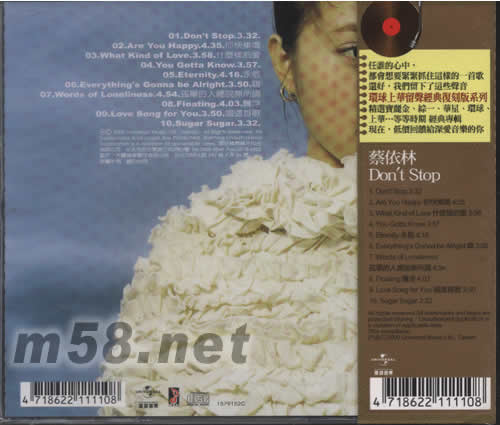 Don‘t Stop(留聲經典復刻版系列)專輯背面圖片