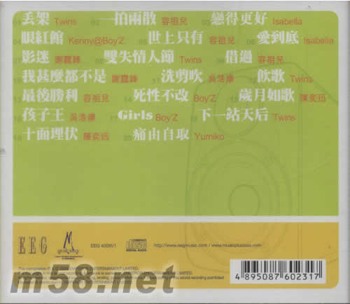 皇家音樂盒專輯背面圖片