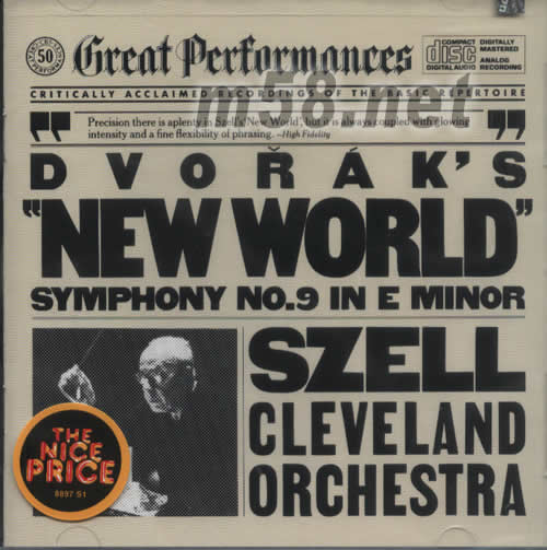 德沃夏克NEW WORLD SYMPHONY -SZELL專輯正面圖片