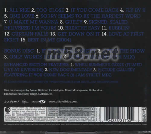 BEST OF BLUE專輯背面圖片