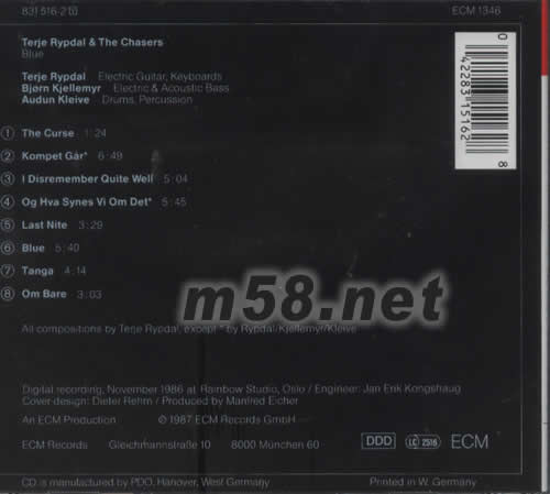 BLUE專輯背面圖片