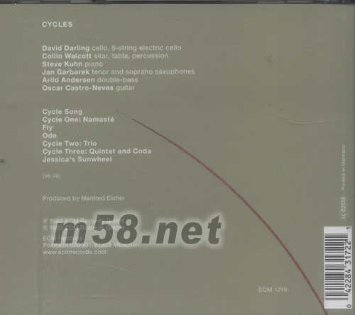 CYCLES專輯背面圖片