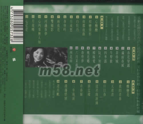 鳳飛飛 (臺灣民謠經典輯綠色封面)專輯背面圖片