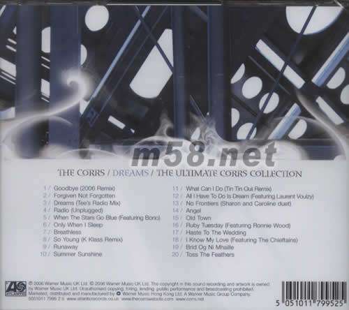 DREAMS THE ULTMATE CORRS COLLECTION專(zhuān)輯背面圖片