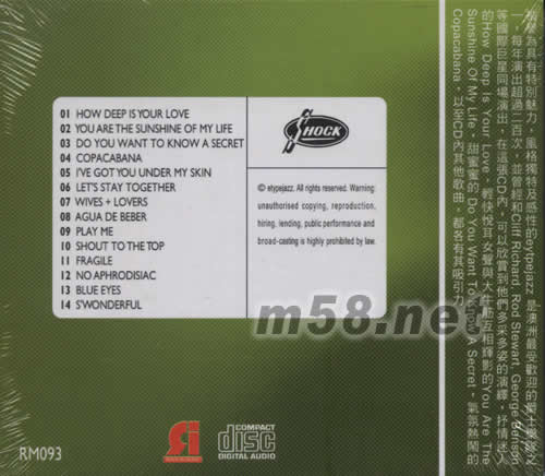 UNDER THE INFLUENCE專輯背面圖片