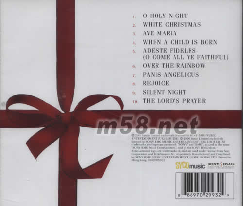 THE CHRISTMAS COLLECTION專輯背面圖片