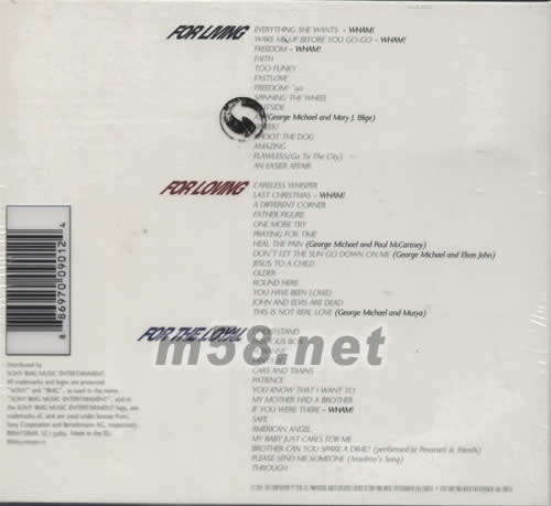 GEORGE MICHAEL TWENTY FIVE專輯背面圖片