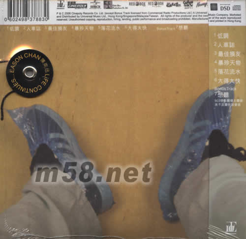 Life Continues (預購版)專輯背面圖片