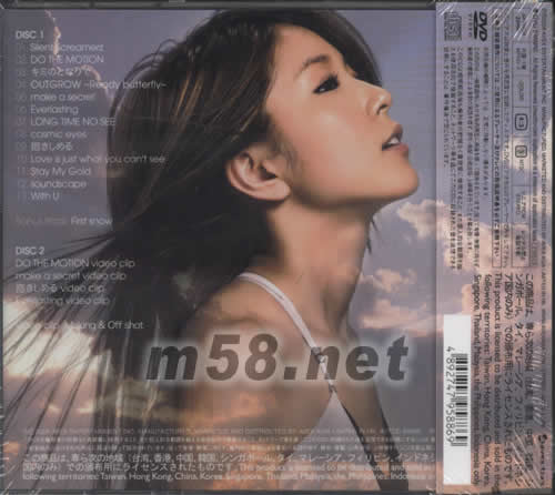 OUTGROW (CD+DVD海外版)專輯背面圖片